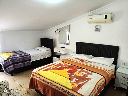 Family room for 4 people with 2 double beds